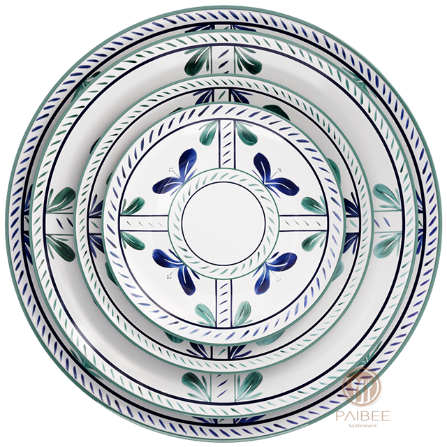 Simple Cross Grass Creative Bone China Party Tableware