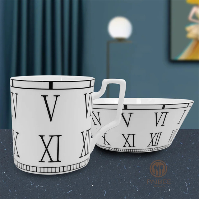 High Quality New Design Ceramic Western Wedding Bone China Dinnerware Round Porcelain Dinner Sets