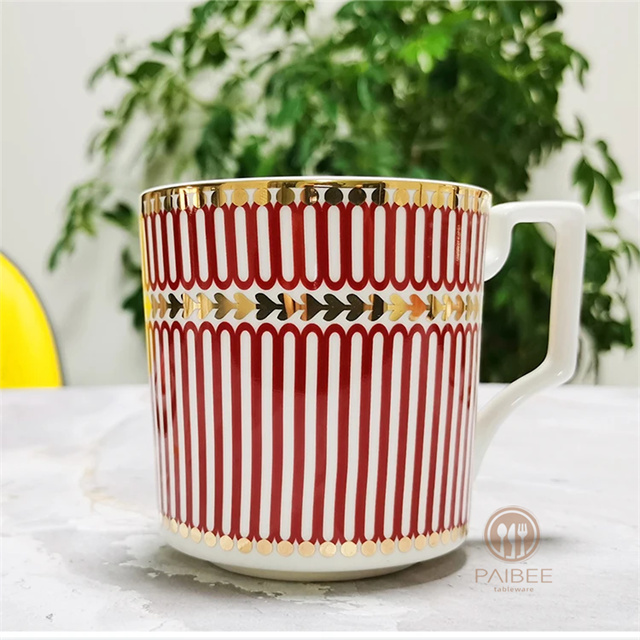 BLUE Bone China Dinnerware Set 4pcs Plate Set Red Danube Ceramic Tableware Wedding Charger Plate