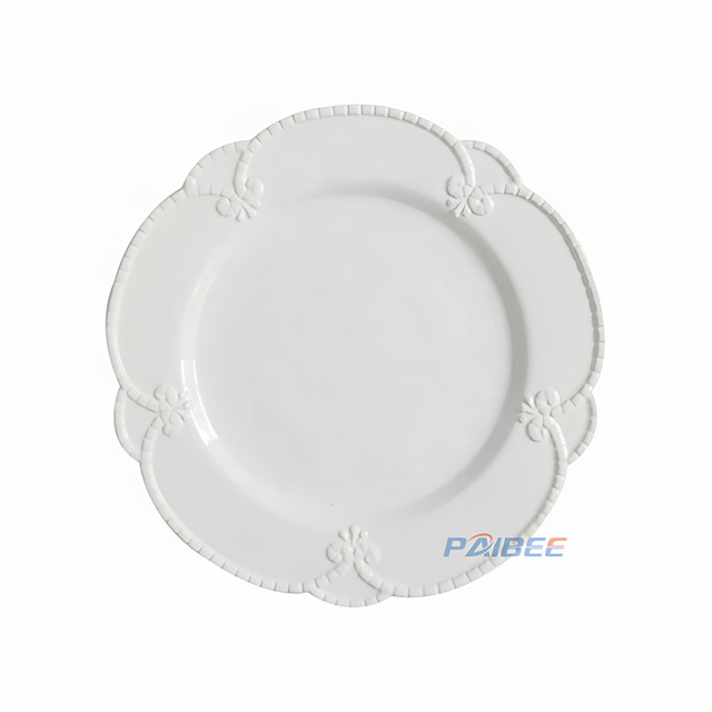 Bone China Dishes Set White Plates Sets Round Porcelain Dinner Set Ceramic Plates For Wedding