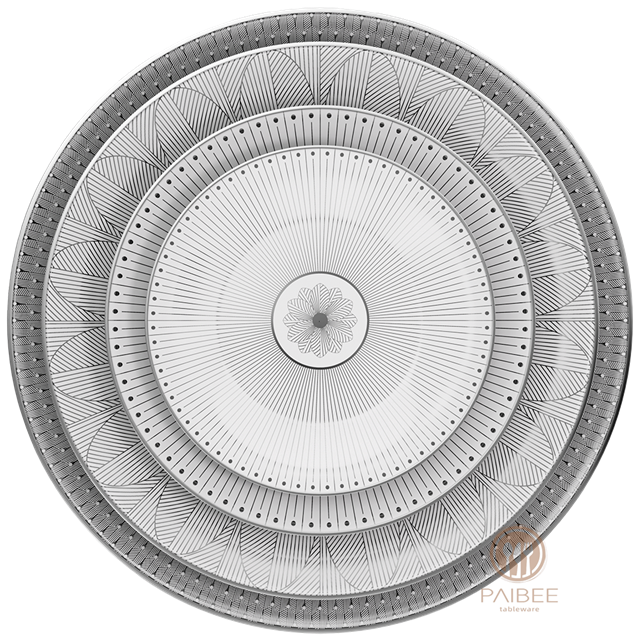 Light luxury simple lines floral bone china tableware