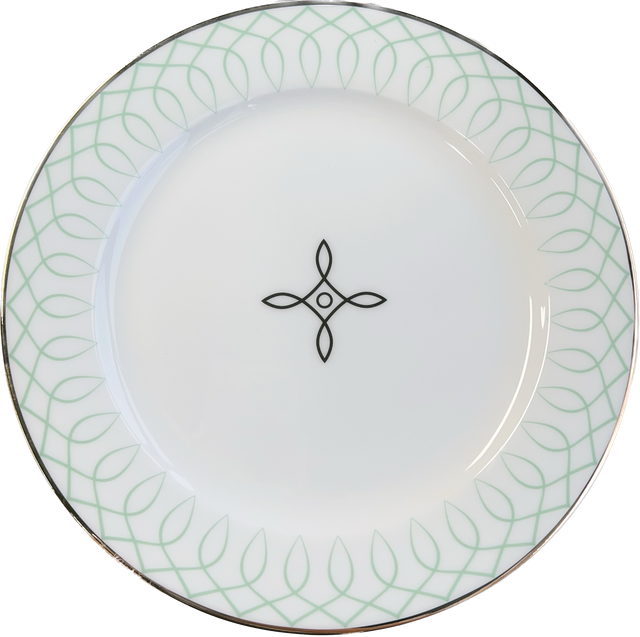 Green Nordic Western Style Green Fresh Dinner Plate Dinnerware Sets For Hotel Party Wedding
