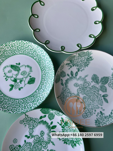 Paibee Green Wedding Chinaware Dinner Plate