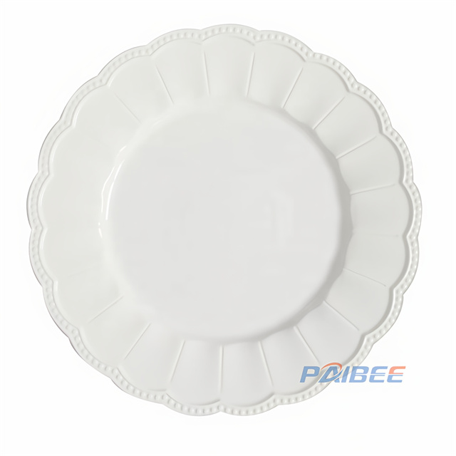 Bone China Dishes Set White Plates Sets Round Porcelain Dinner Set Ceramic Plates For Wedding