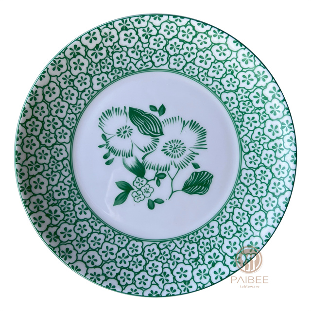 Fresh green background and flowers, retro and distressed