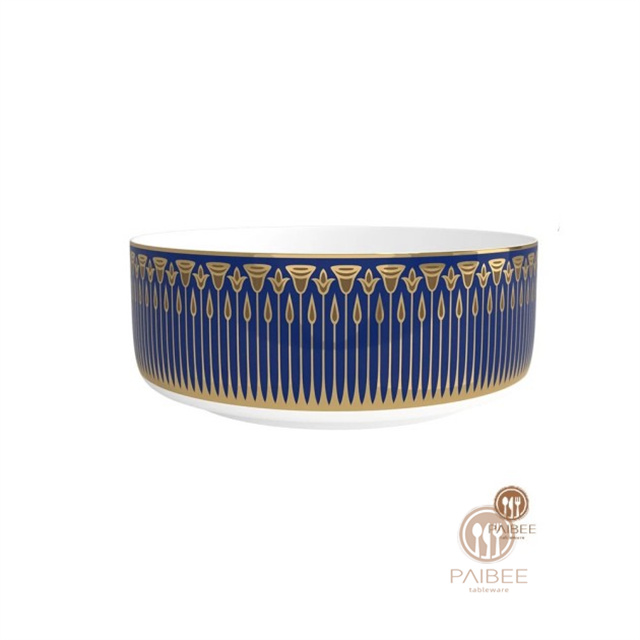 Classic Blue Bone China Dishes Porcelain Dinnerware Set With Cup&amp;saucer Gold Rim Dinner Plate For Wedding Party