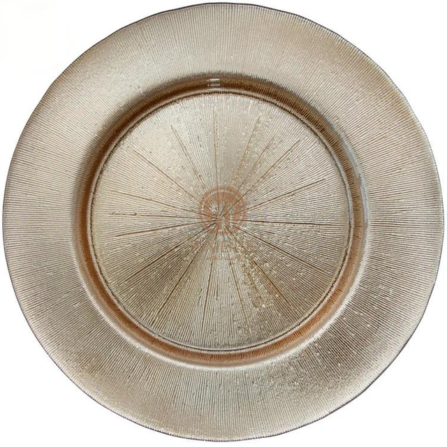 PB-7133-Black Vintage Glass Charger Plates Wholesale Black Glass Charger Plates Wedding 13inch