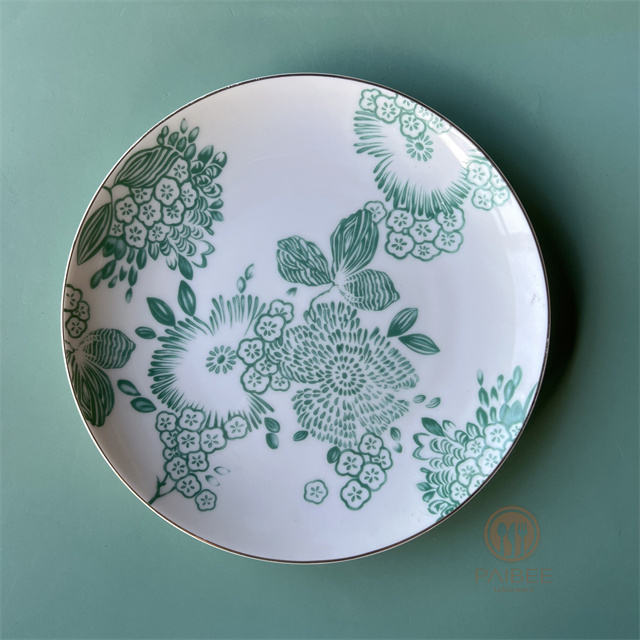 Fresh green background and flowers, retro and distressed