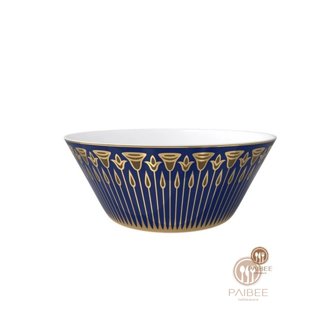 Classic Blue Bone China Dishes Porcelain Dinnerware Set With Cup&amp;saucer Gold Rim Dinner Plate For Wedding Party