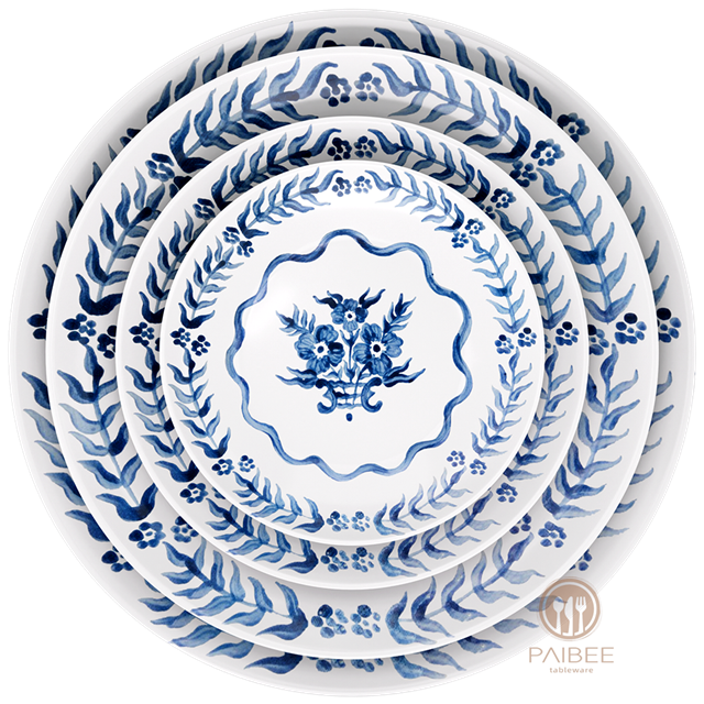 Classical Exquisite Floral Bone China Plate Home Party Tableware