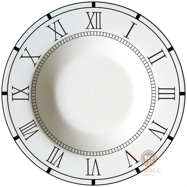 High Quality New Design Ceramic Western Wedding Bone China Dinnerware Round Porcelain Dinner Sets