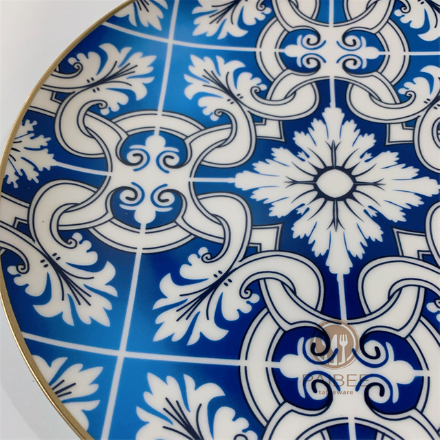 Blue and White Porcelain Series Ceramic Plate Paibee Tableware