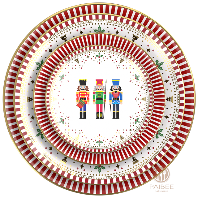 Walnut Adventure Christmas Dinner Plate Holiday Dinner Plate Bone China