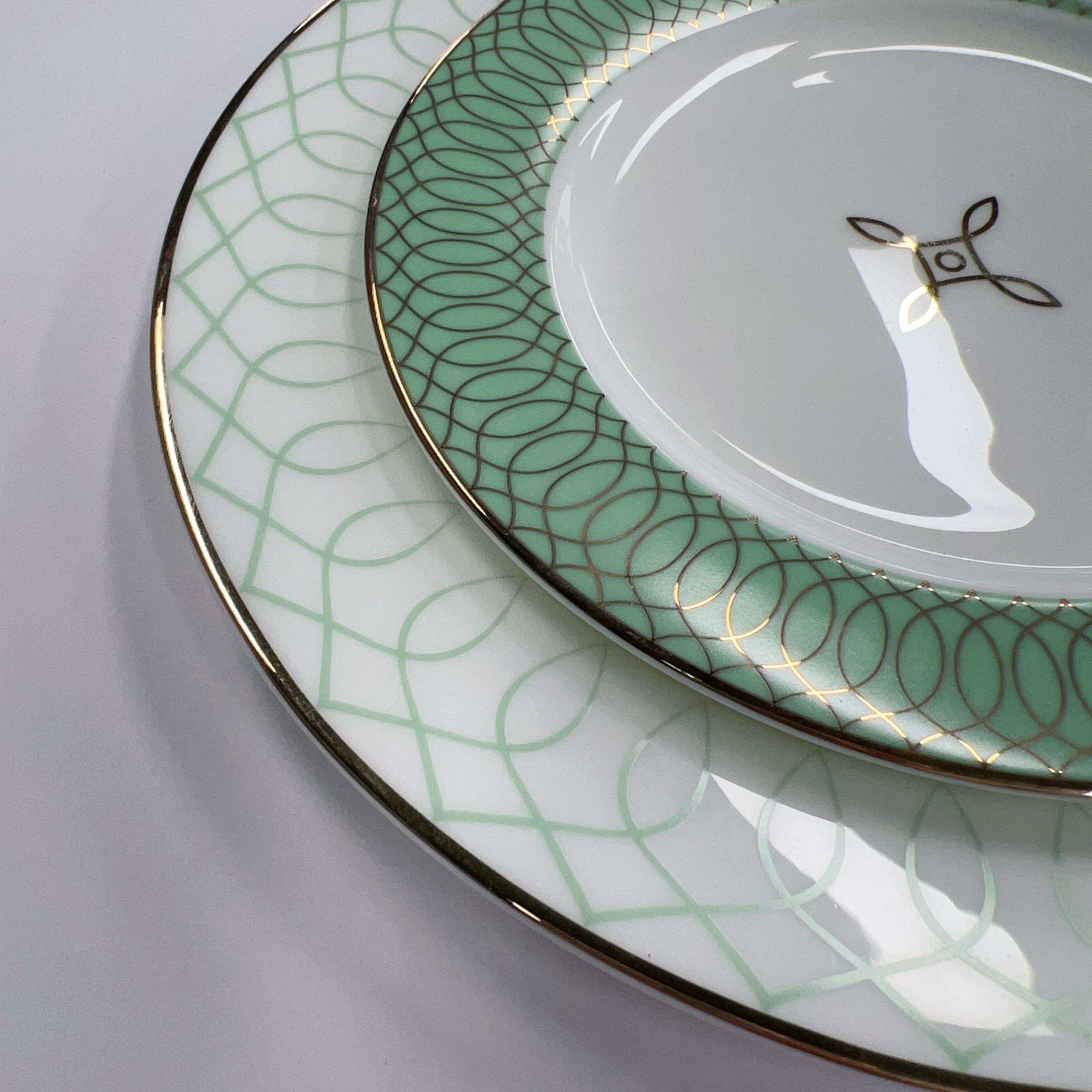 Green Nordic Western Style Green Fresh Dinner Plate Dinnerware Sets For Hotel Party Wedding