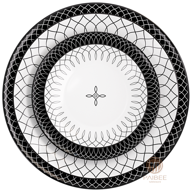 Nordic Light Luxury Simple Household Shallow Bottom Flat Plate Bone Porcelain Tableware