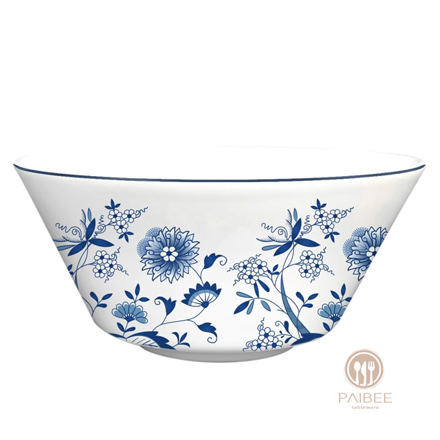 Wholesale Blue Flower Tableware Restaurant Wedding Dinner Plate Set Dishes Porcelain Ceramics Plates Dinnerware For Home