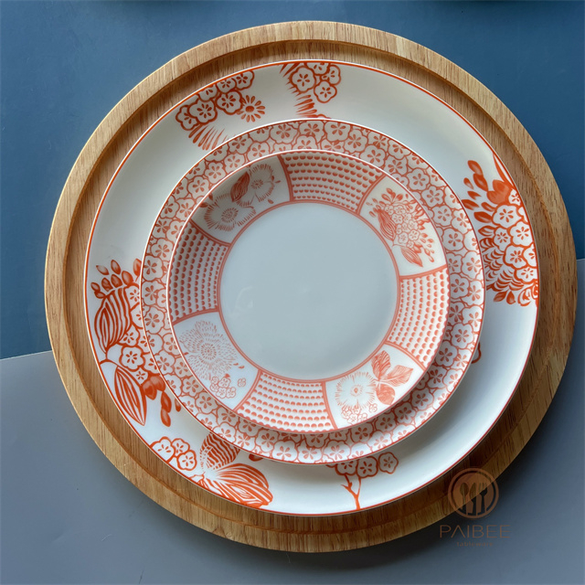 Retro Creative Japanese Style Flower High-end Ceramic Plate Bone China Plate
