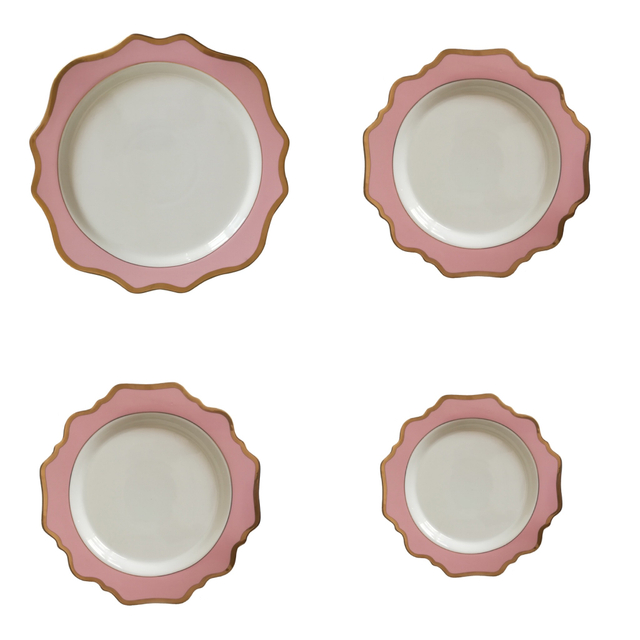 Pink Sunflower Bone China Plates for Girl's Baby Show