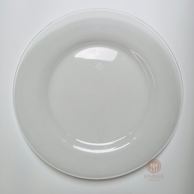 Multi-Color Solid Crystal Glass Charger Plate with Custom Options