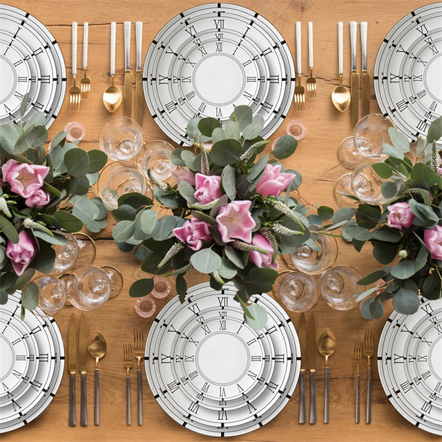 High Quality New Design Ceramic Western Wedding Bone China Dinnerware Round Porcelain Dinner Sets