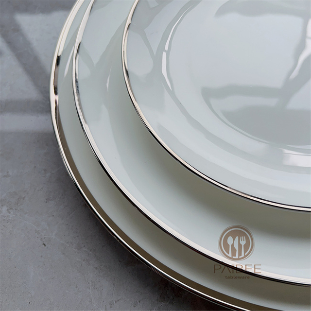 Bone China Platinum Rim Dinnerware Set