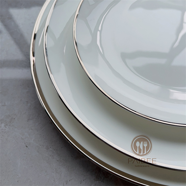 Bone China Platinum Rim Dinnerware Set