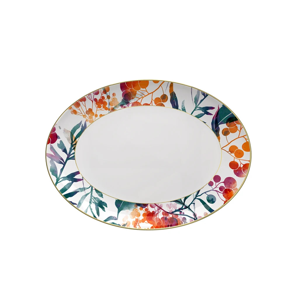 Fine Bone China Dinner Set Wedding Plate Set Luxury Decorative Tableware For Event Catering