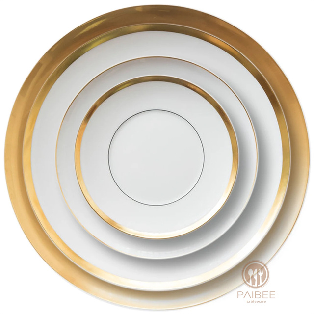 China Supplier Ceramic Plate Tableware And Bowl Dinnerware Set Cake Plate For Western Wedding