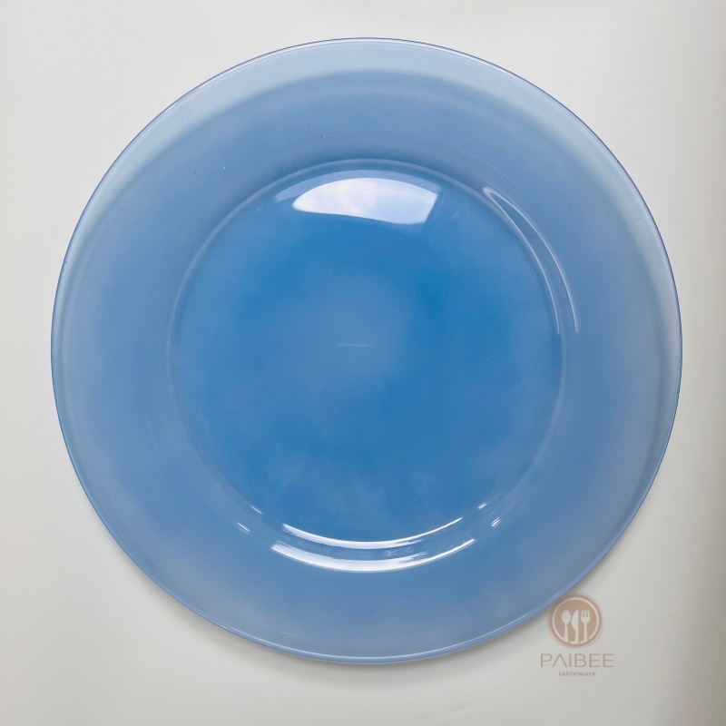 Multi-Color Solid Crystal Glass Charger Plate with Custom Options