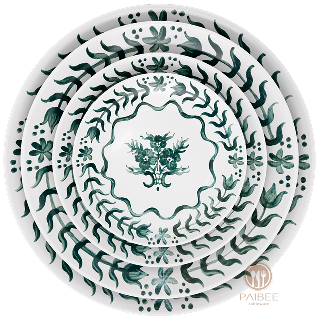 Classical Exquisite Floral Bone China Plate Home Party Tableware
